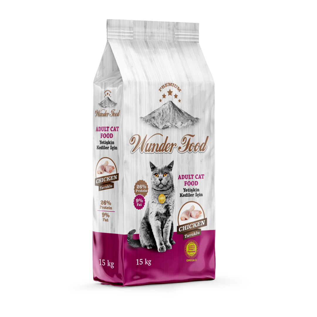 Wunder Food Tavuklu Kedi Maması 15KG